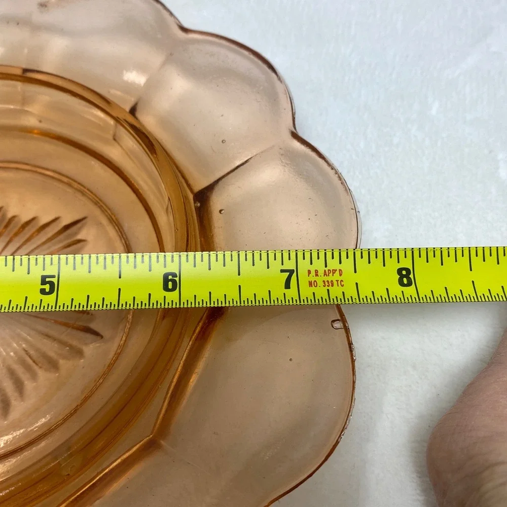 VTG‎ Pink Mosser Glass Covered Butter/ Cheese Dish  Edge Made in Taiwan NOB